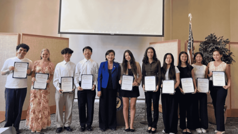 Rep. Judy Chu with Inaugural 2024 – 2025 Congressional Youth Advisory Council.