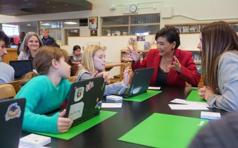 Rep. Chu with kids